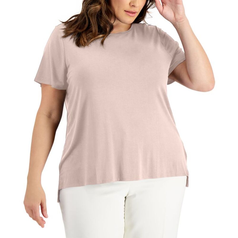 Alfani Plus Size Solid T-Shirt